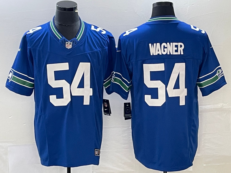 Men's Seattle Seahawks Bobby Wagner #54 Royal Throwback Legend Jersey